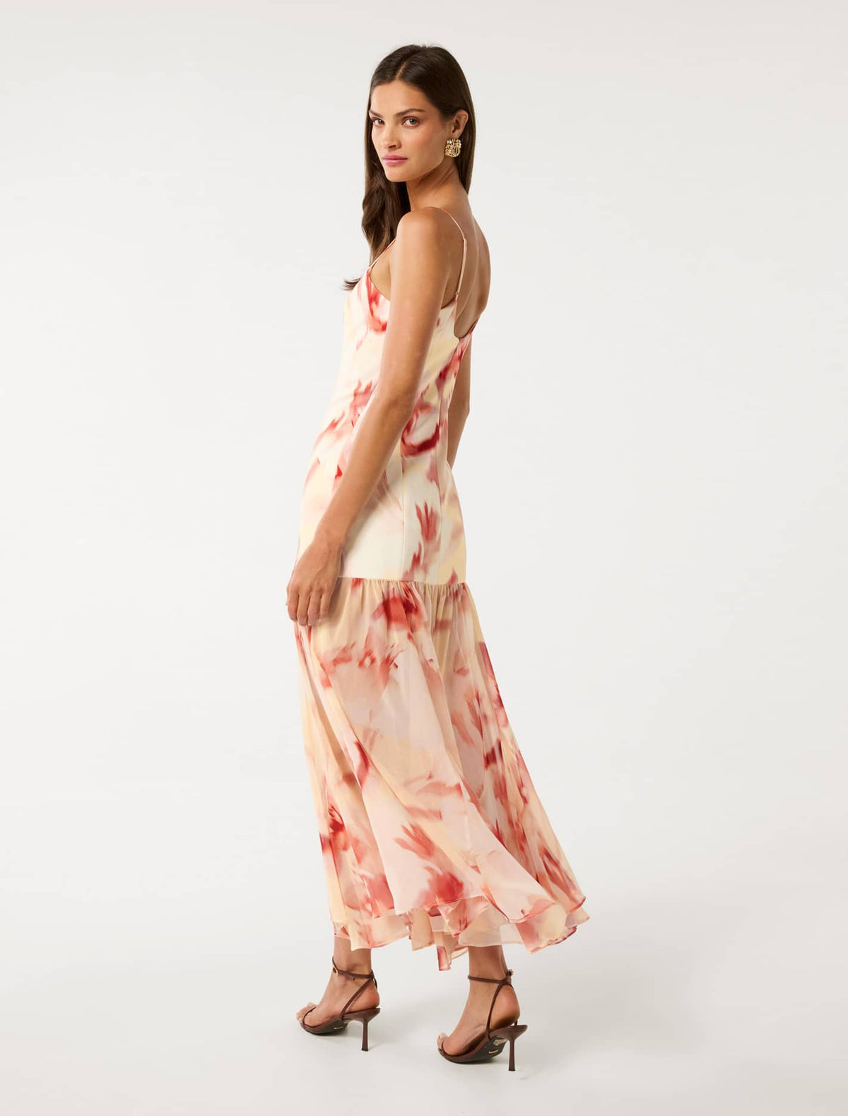 Luca Dropped Waist Maxi Dress Odella Floral