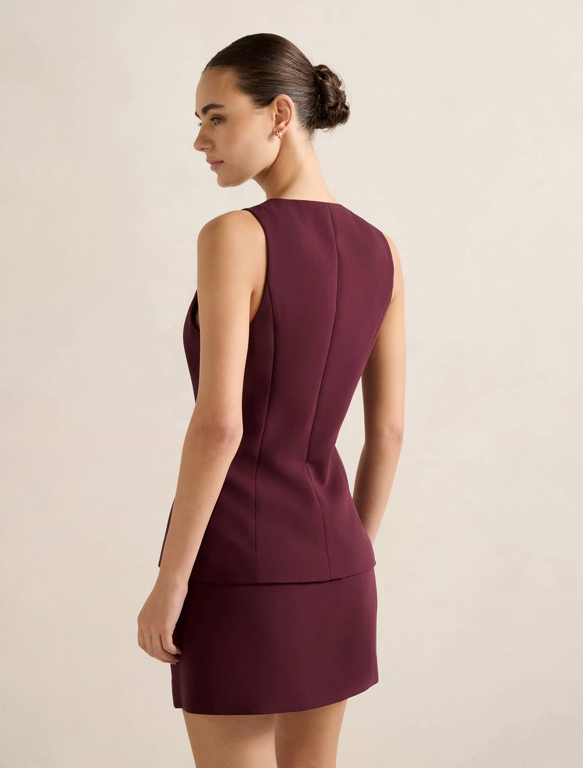 Lee Long Waistcoat Cherry Lacquer Suit