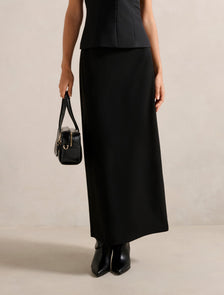 Drew Low Waist Column Skirt Black