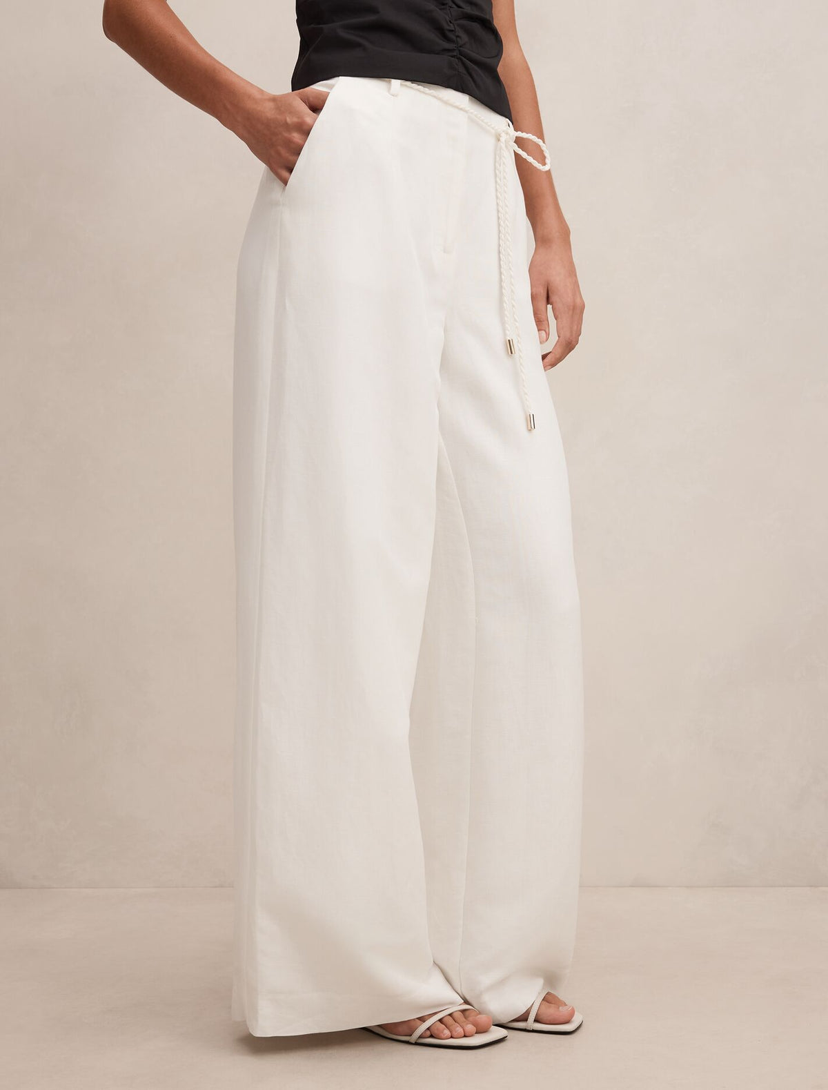 Myla Wide Leg Pants Porcelain