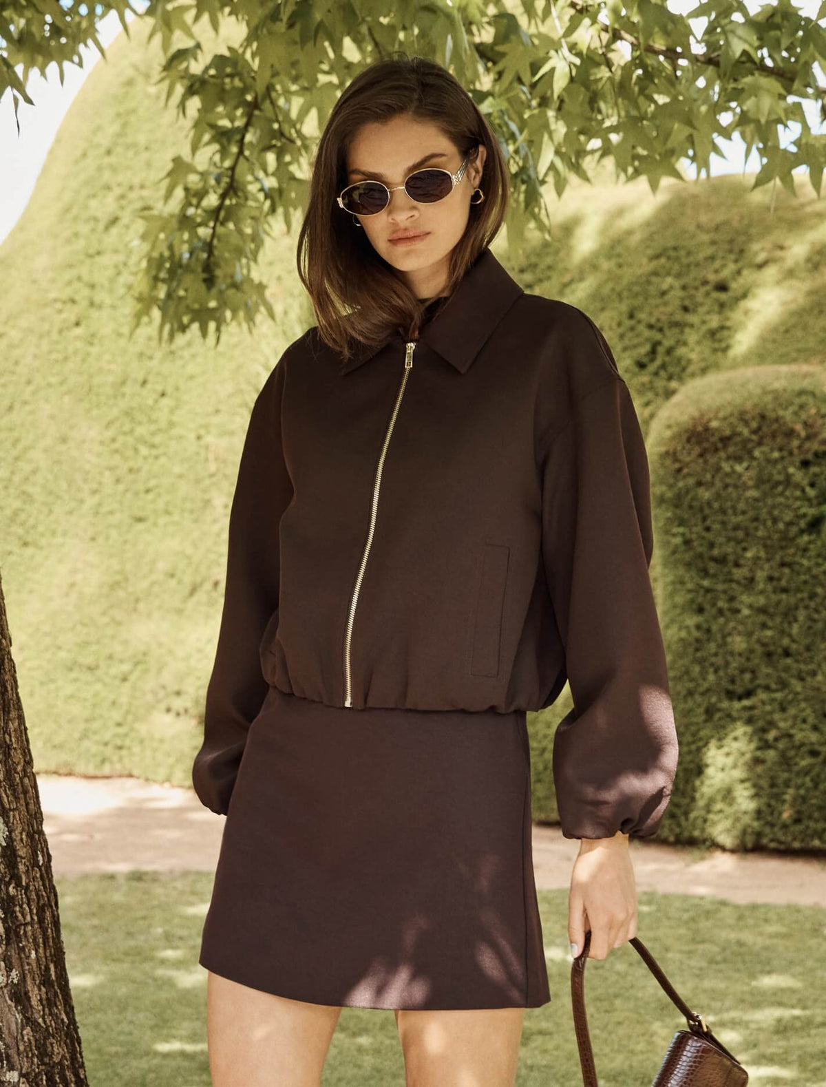 Lana Twill Jacket Dark Chocolate