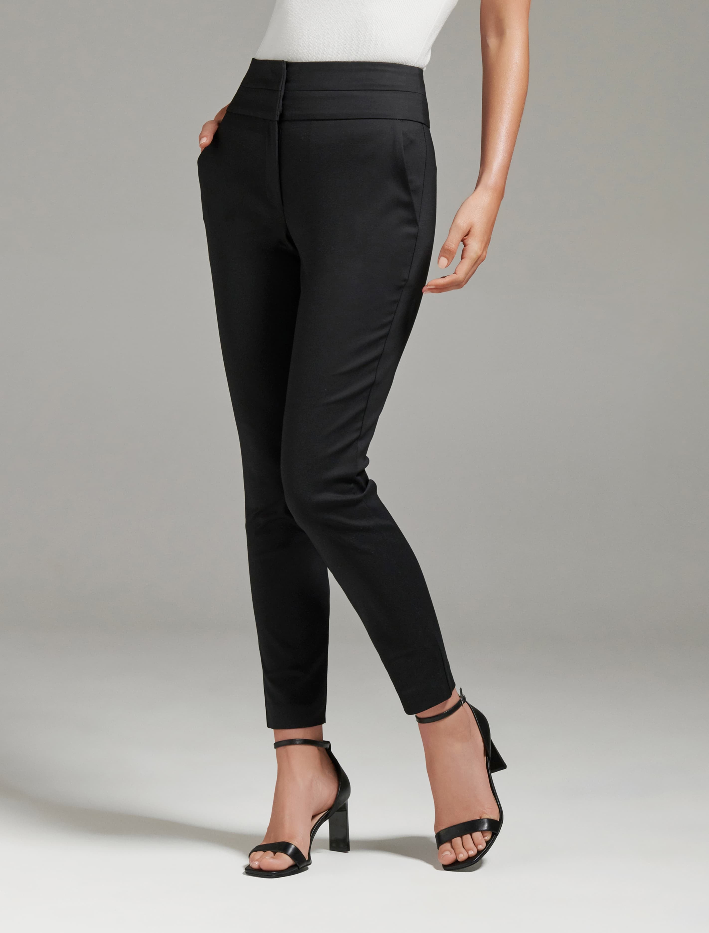 Forever New Women's Georgia High Waist Full Length Pants in Black