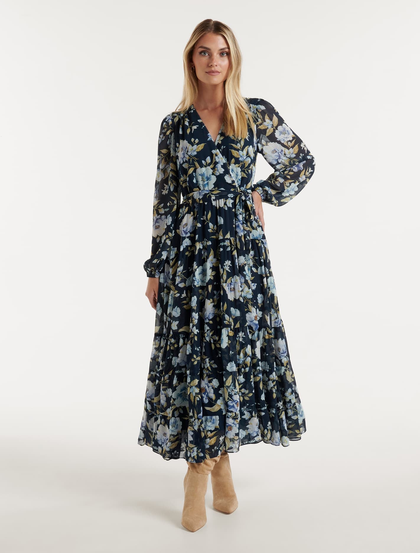 Forever New Women's Amelie Tiered Maxi Dress in Augustine Floral