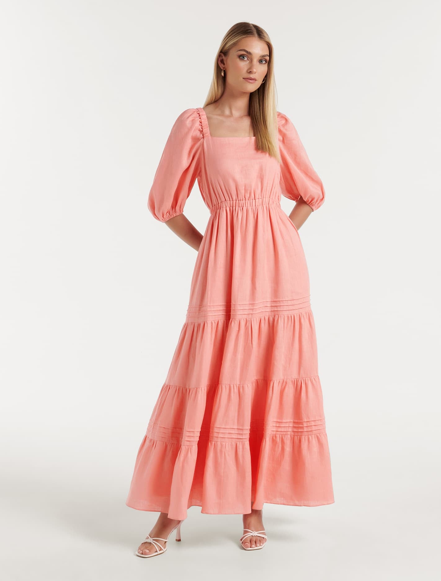 Polly Pintuck Midi Dress Women s Fashion Forever New
