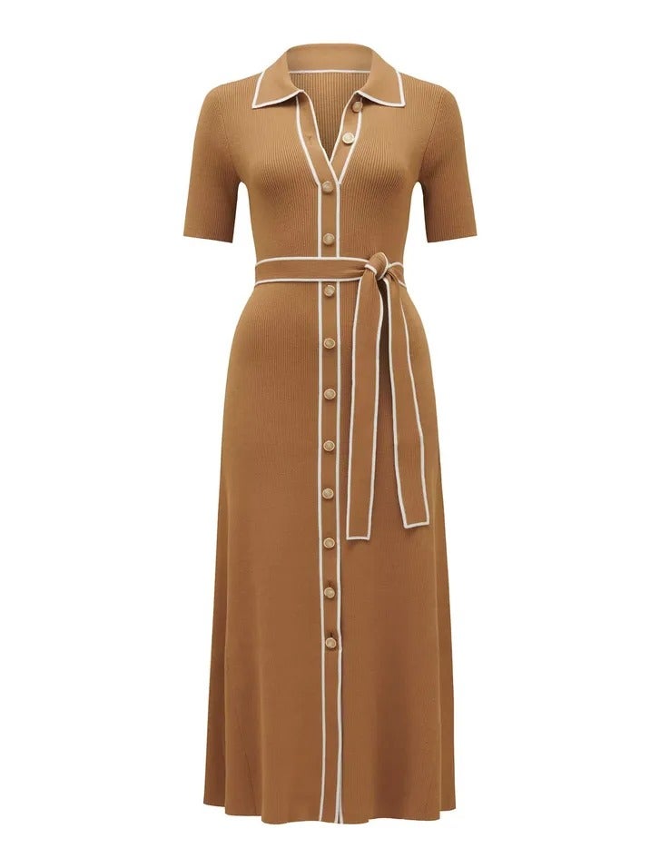 Cindy Contrast A-Line Dress