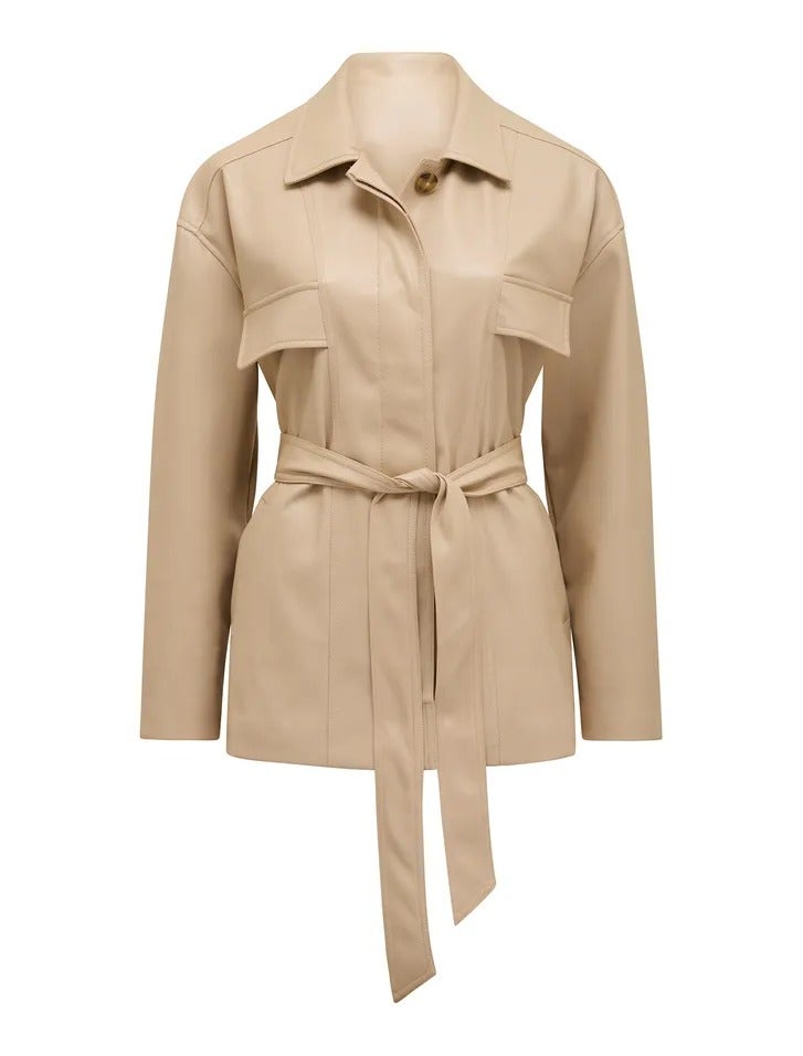 Karli Faux Leather Shacket | Jackets | Coats | Outerwear