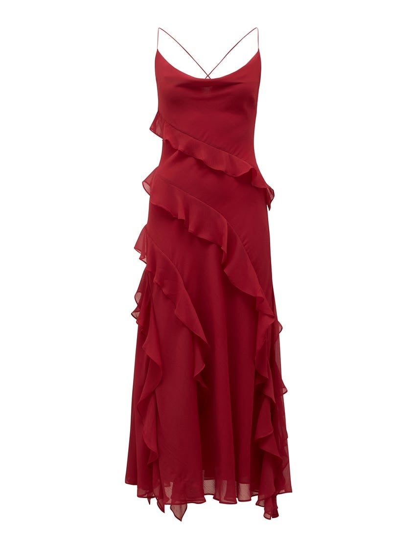 Peta Petite Ruffle Gown