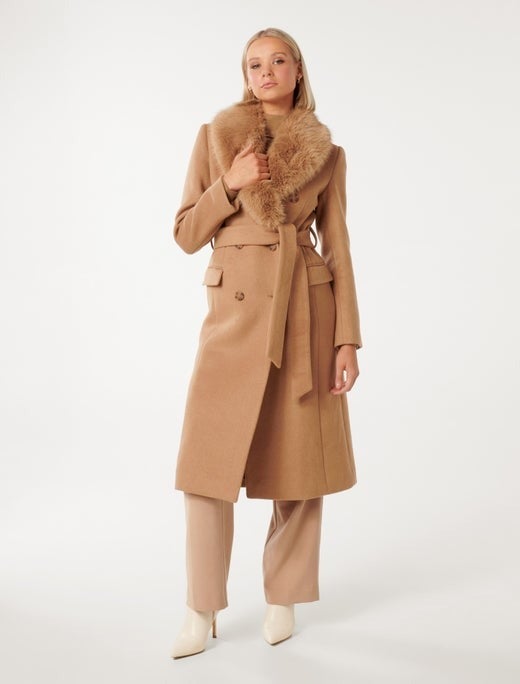 Frankie Faux Fur Collar Coat