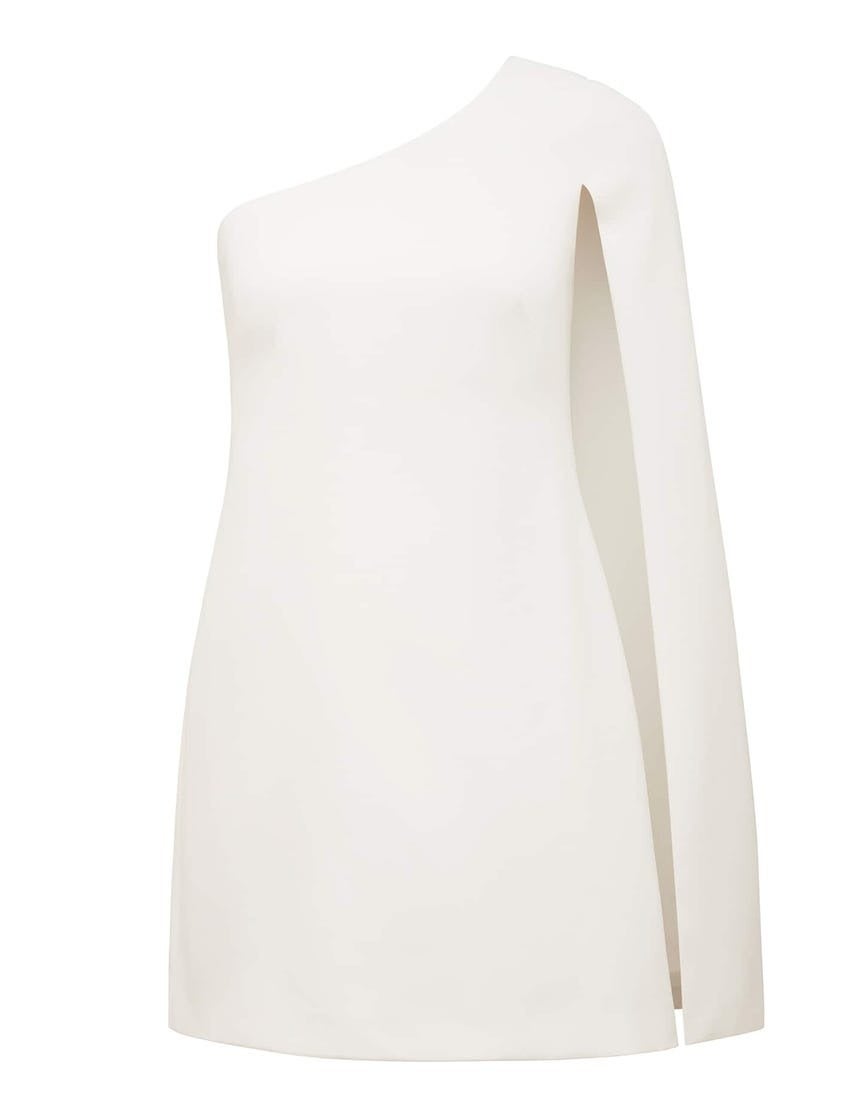 Hartley Petite Asymmetrical Cape Mini Dress